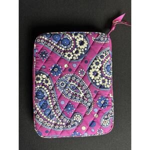 Vera Bradley Zippered Tablet Case Quilted Paisley